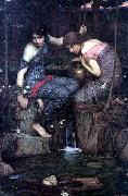 John William Waterhouse Nymphs Finding the Head of Orpheus oil painting on canvas
